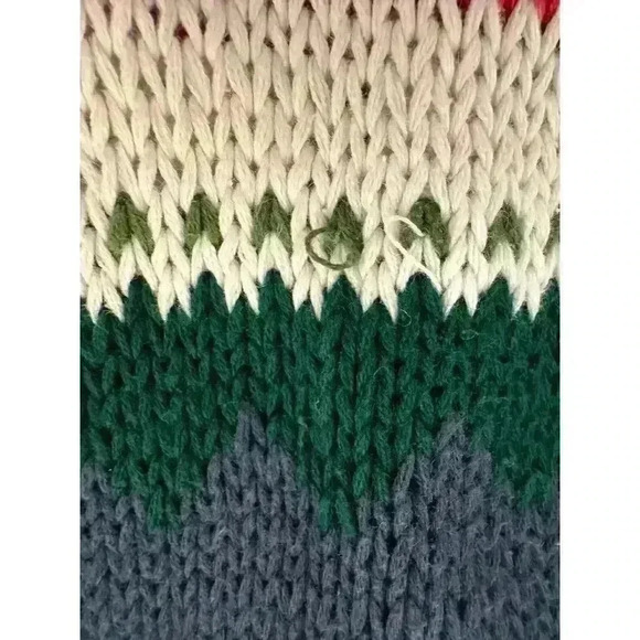 VTG‎ Heirloom Collectible Womens L Christmas Sweater Santa Knit Button Up Ugly - Picture 9 of 12
